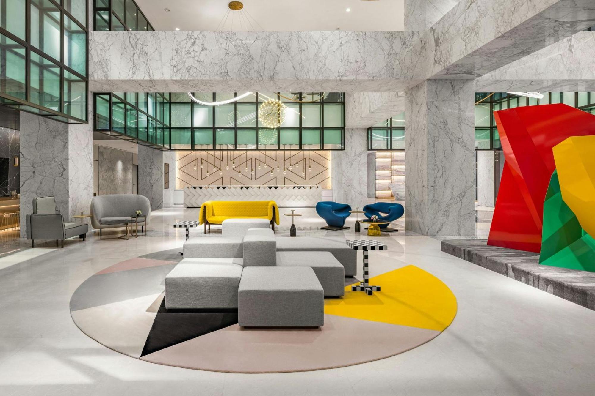 Le Meridien Tchaj-čung Exteriér fotografie The lobby of the hotel